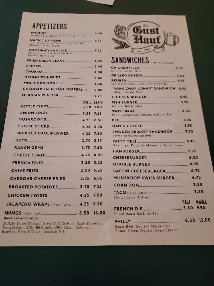 The Gust Hauf Menu image 3