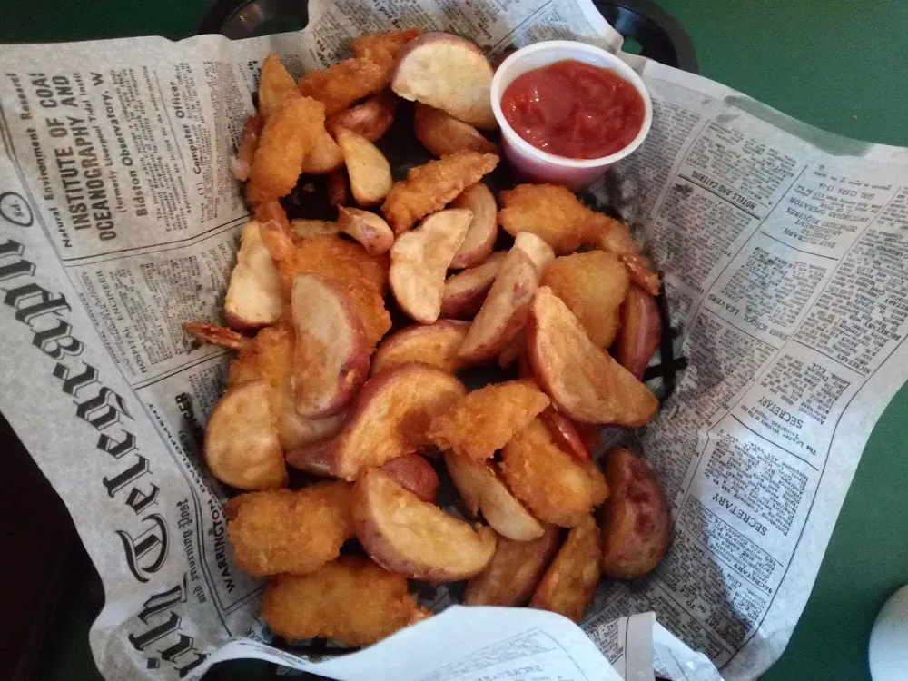 Shrimp and Broasted Potatoes